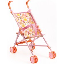 Детска количка за кукли Djeco - Pomea, с цветя -1