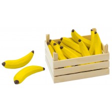 Детски дървен комплект Goki - Банани в щайга -1