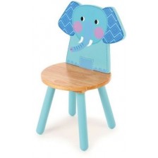 Детско дървено столче Bigjigs - Слонче -1