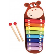 Детски музикален инструмент Acool Toy - Ксилофон с крава -1