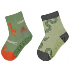 Детски чорапи със силиконова подметка Sterntaler - 27/28 размер, 4-5 години, 2 чифта -1