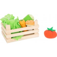 Детски комплект зеленчуци от плат Small Foot -  В кошница, 6 части