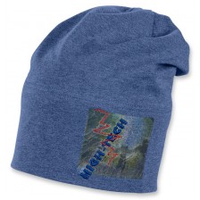 Детска шапка от памучно трико Sterntaler - 51 cm, 18-24 месеца, синя