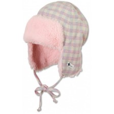 Детска зимна шапка ушанка Sterntaler - за момичета, 51 cm, 18-24 месеца