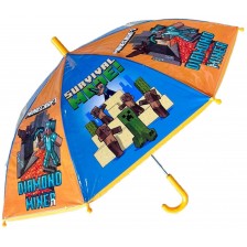 Детски чадър Coriex Minecraft - Синьо и жълто -1