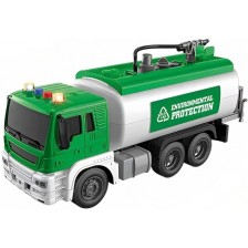 Детска играчка Raya Toys Truck Car - Водоноска, 1:16, със специални ефекти, зелена