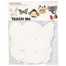 Детски маски за декорация Creativ Company - Животни, 16 броя