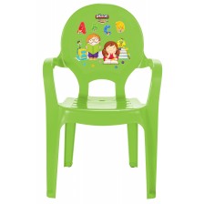 Детски стол Pilsan - Зелен, с букви -1