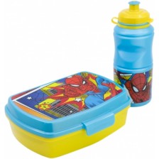 Детски комплект Stor - Spider-Man, бутилка и кутия за храна