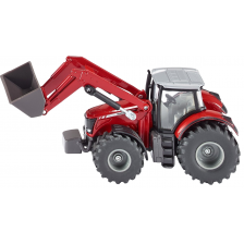 Детска играчка Siku - Трактор Massey Ferguson с челен товарач, 1:50 -1