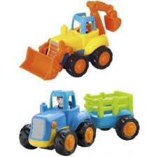 Детска играчка Hola Toys - Трактор или багер, асортимент -1