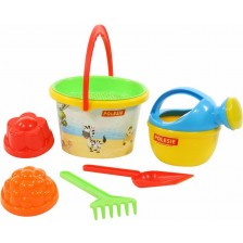 Детски плажен комплект Polesie Toys, 7 части, асортимент