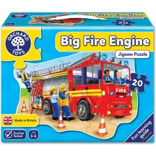 Детски пъзел Orchard Toys - Голямата пожарна, 20 части -1