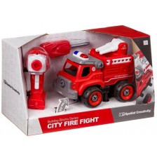Детска играчка Raya Toys - Сглобяема пожарна кола -1