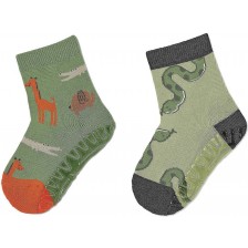 Детски чорапи Sterntaler - С животни, 17/18 размер, 6-12 месеца, 2 чифта