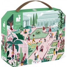 Детски пъзел в куфарче Janod - Ботаническа градина, 200 части