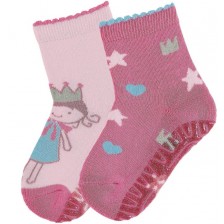 Детски чорапи със силиконова подметка Sterntaler - 25/26, 3-4 години, 2 чифта -1