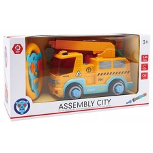 Детска играчка за сглобяване Ocie Assembly City - Камион с кран, R/C -1