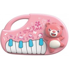 Детско пиано Raya Toys - С мече, розово -1