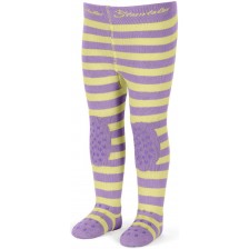 Детски чорапогащник за пълзене Sterntaler - Жълто-лилав, 92 cm, 18-24 месеца -1