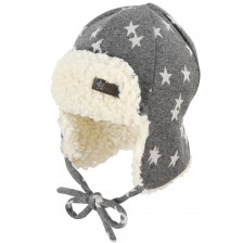 Детска зимна шапка ушанка Sterntaler  - 39 cm, 3-4 месеца, на звезди -1