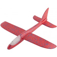 Детска играчка Grafix - Самолет от пяна със светлина, червен -1