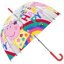 Детски чадър Uwear - Peppa Pig, прозрачен, 48 cm