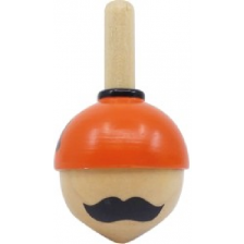 Детска играчка Svoora - Гъркът, дървен пумпал Spinning Hats -1