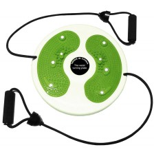 Диск за въртене Maxima - 28 cm, с ластици, бял/зелен