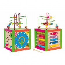 Дидактически цветен куб Woody -1