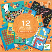 Комплект класически детски игри Djeco - 12 игри