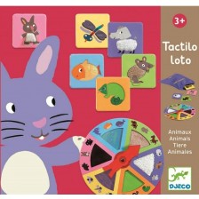 Образователна игра Djeco - Тактилно Лото с животни