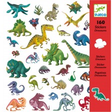 Стикери Djeco - Динозаври, 160 броя