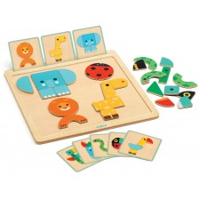 Детска игра Djeco - GeoBasic, с магнитни карти -1