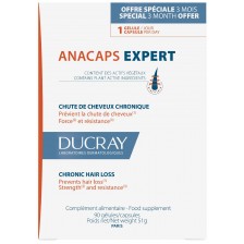 Ducray Anacaps Хранителна добавка против косопад Expert, 90 капсули -1