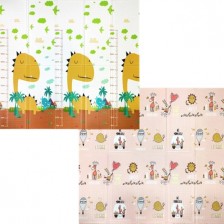 Двустранно килимче за игра Sonne - Dino/Summer, 180 х 200 х 2 cm -1