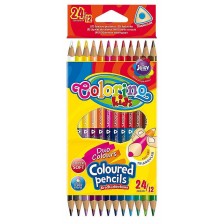 Двувърхи цветни моливи Colorino Kids - Триъгълни, 24 цвята -1