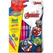 Двувърхи маркери Colorino - Marvel Avengers, 10 цвята -1