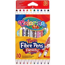 Двувърхи флумастери Colorino Kids - 10 цвята -1