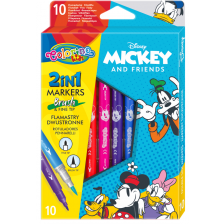 Двувърхи маркери Colorino Disney - Mickey and Friends, 10 цвята