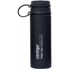 Двустенна бутилка за вода Contigo - Fuse, Thermalock, 700 ml, Black