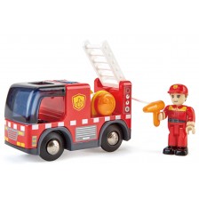 Дървена играчка Hape - Пожарна кола със сирени