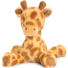 Екологична плюшена играчка Keel Toys - Седнал жираф, 17 cm -1