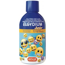 Elgydium Junior Детска флуоридна вода за уста Emoji, 7-12 години, 500 ml -1
