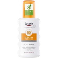 Eucerin Sun Слънцезащитен спрей за тяло Sensitive Protect, SPF 50+, 200 ml