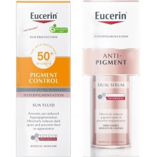 Eucerin Anti-Pigment & Sun Комплект - Серум с двойно действие и Флуид за лице, SPF50+, 30 + 50 ml -1