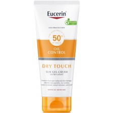 Eucerin Sun Слънцезащитен гел-крем за тяло Dry Touch, SPF 50+, 200 ml