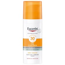 Eucerin Sun Слънцезащитен гел-крем за лице Oil Control, SPF 30, 50 ml