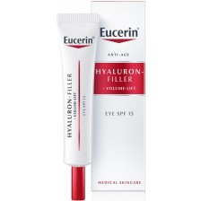 Eucerin Hyaluron-Filler + Volume-Lift Околоочен крем, SPF 15, 15 ml