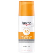 Eucerin Sun Слънцезащитен флуид Photoaging Control, SPF 50, 50 ml